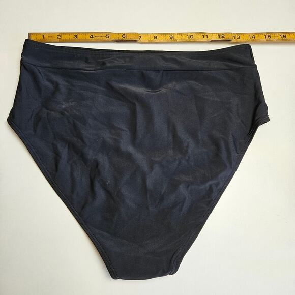 NEW Holipick‎ High Waist Bikini Swim Bottoms L Black NWT - Picture 5 of 5